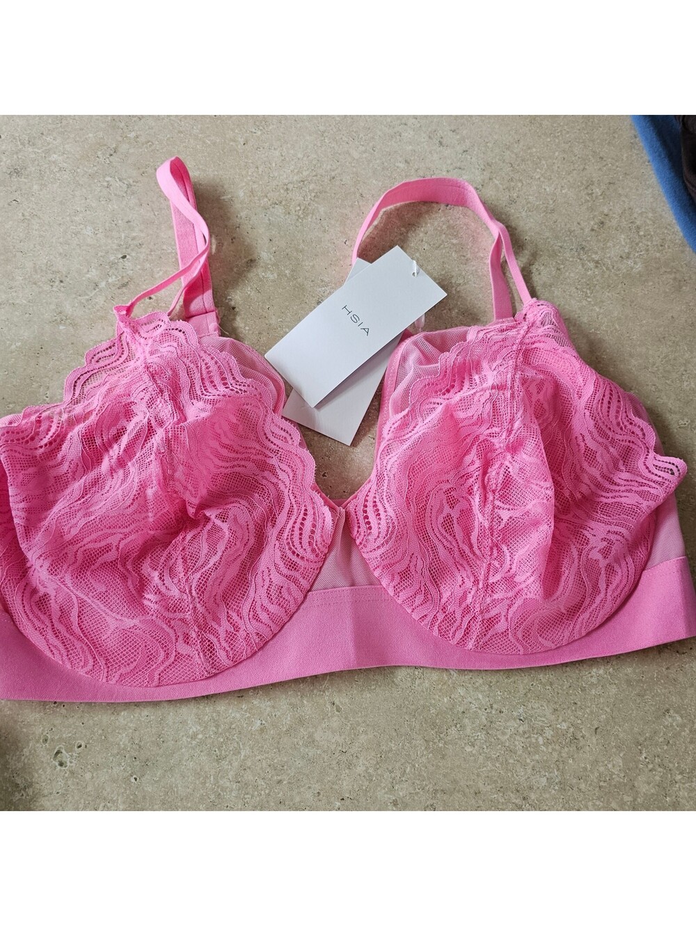 HSIA Pink Lace Underwire Bra 38DDD/F NEW